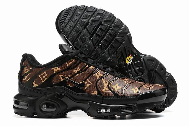 Cheap Nike Air Max Plus Brown Black Leather Men's Shoes-84 - Click Image to Close